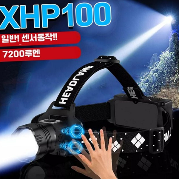 고광량 led 헤드 랜턴 충전식 센서 동작 헤드 랜턴 낚시용 - 상품 이미지