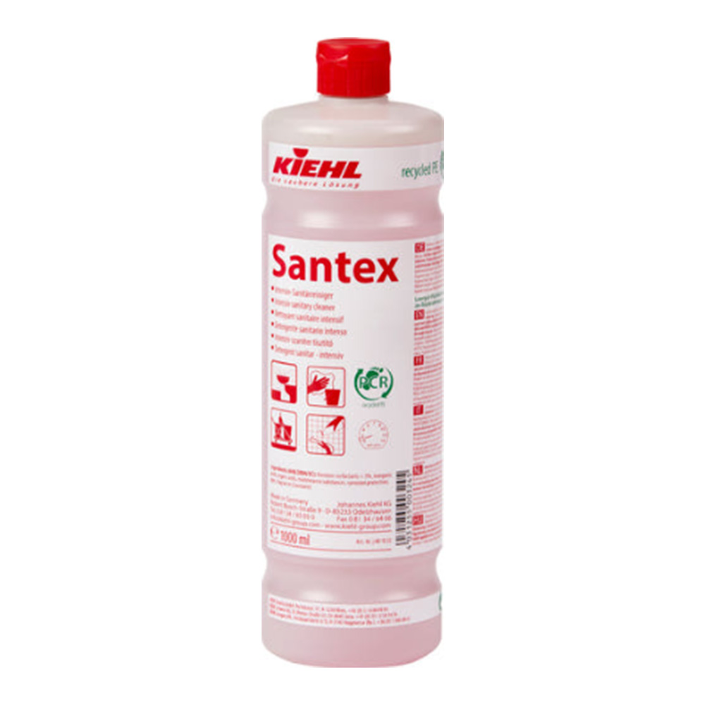키엘 산텍스 1L 강력 화장실 석회 침전물 요석 스케일 비누찌꺼기 제거 세정제 변기 세면대 청소 세제 - 상품 이미지