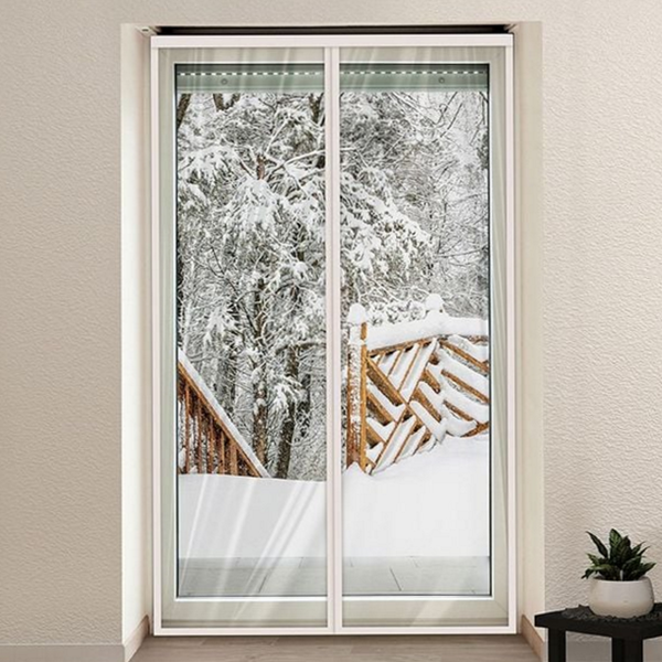 자석식 현관문 방풍 비닐 내장형 방문 방풍 비닐 겨울 방한