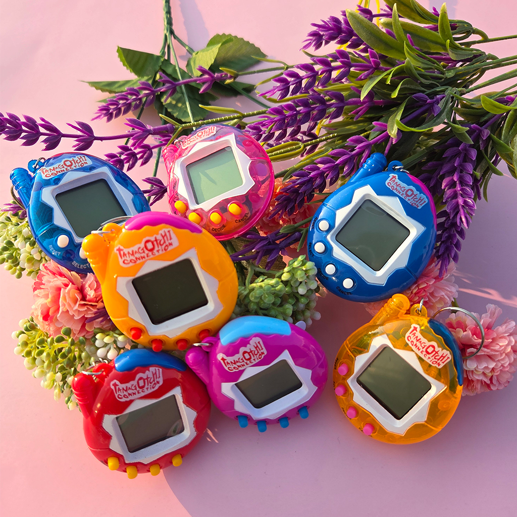 레트로 미니미 전자 애완 동물 펫 키우기 키링 Y2K 백참 쓸데없는 친구 생일 선물 마니또