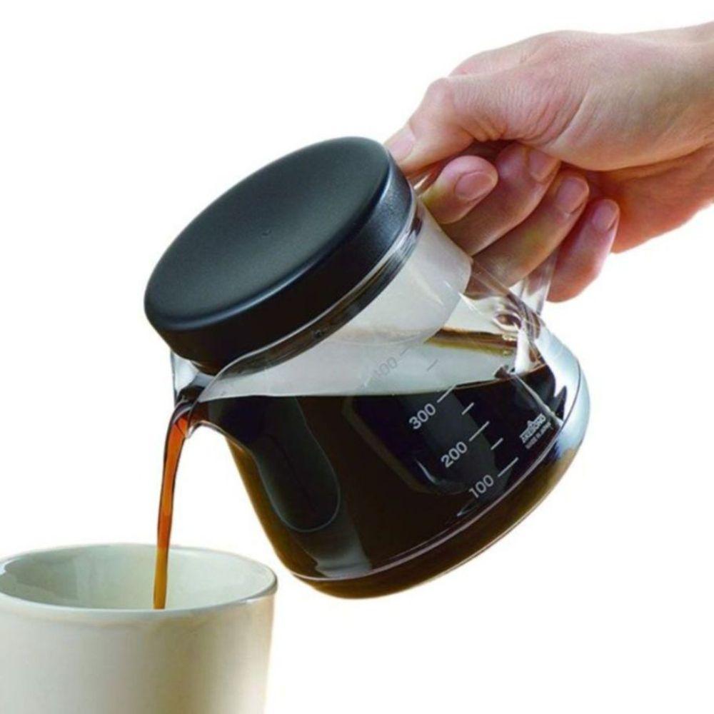 커피 서버 포트 저그 핸드드립 주전자 커피포트 검정 뚜껑 400ml - 상세 이미지 2