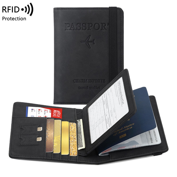 여권지갑 여권케이스 가죽여권지갑 여행지갑 RFID 해킹방지 ELZ-008 - 상품 이미지