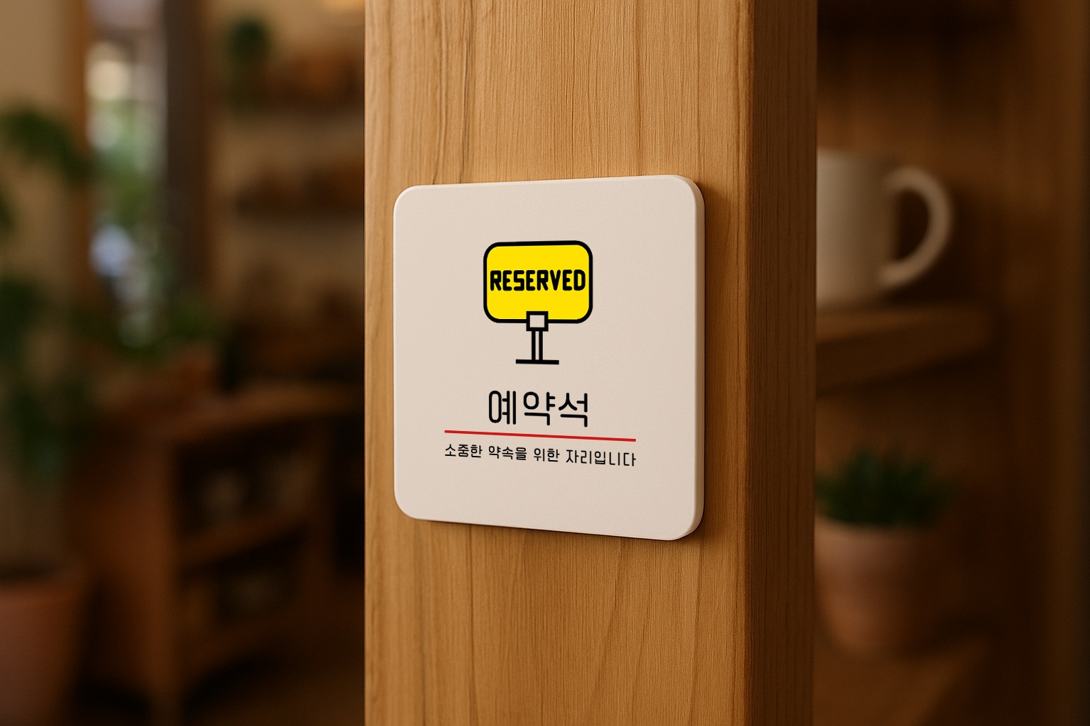 예약석 안내 표지판 예약 안내판 표찰 안내 034 100x100 - 상세 이미지 3