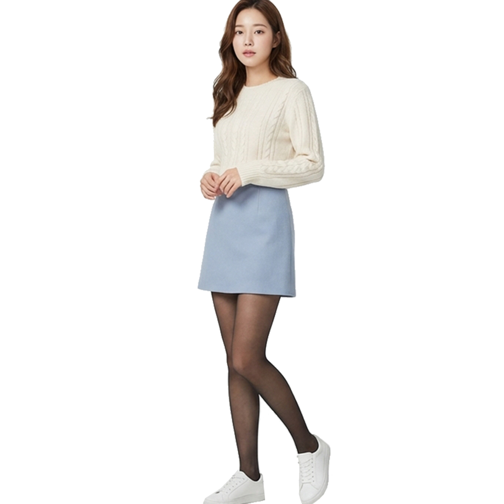 위드웰랩 겨울 착시 기모 스타킹 고탄력 넉넉 스타킹 이미지 7