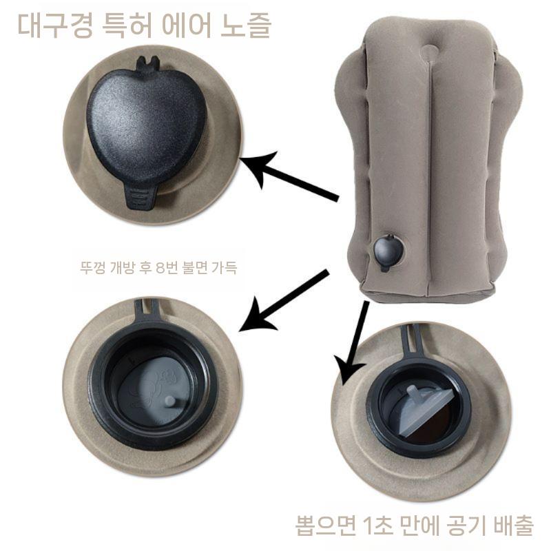 여행 기내용 베개 휴대용 비행기 에어 쿠션 목베게 - 상세 이미지 4