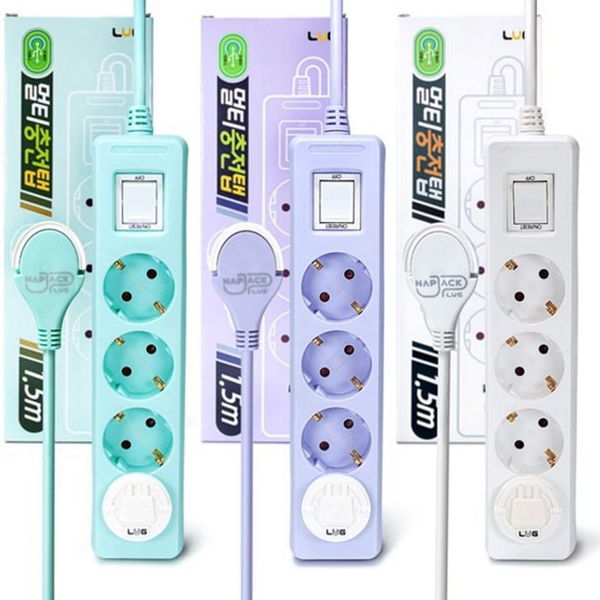 고용량 멀티 충전 탭 3구 usb 멀티탭 컴퓨터 사무실 개별 - 상품 이미지