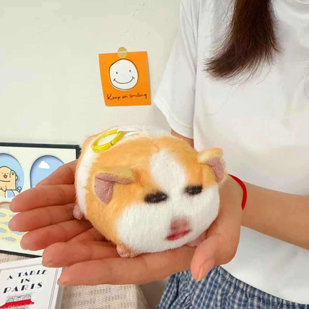 눈 화장한 돼지 이모티콘 인형 키링 반전 매력 쓸데없는 웃긴 선물 마니또 친구 생일