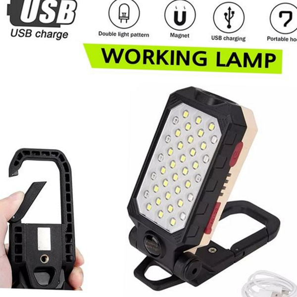 휴대용 usb 충전 랜턴 다기능 자석 작업등 손전등 캠핑 라이트 - 상품 이미지
