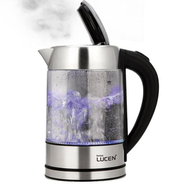 대용량 무선 전기 주전자 투명 유리 전기 주전자 가정용 안전