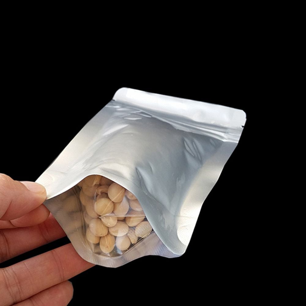 알루미늄봉투 밑면투명 지퍼스탠드 22X30cm+5cm 100P - 메인 이미지