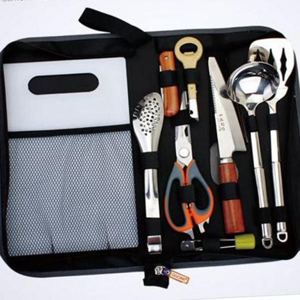 야외용 캠핑용 조리 기구 세트 휴대용 요리 도구 세트 키친툴