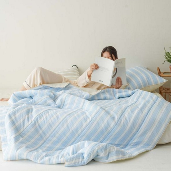 가벼운 순면 여름 이불 시어서커 시원한 여름 이불 간절기 사계절