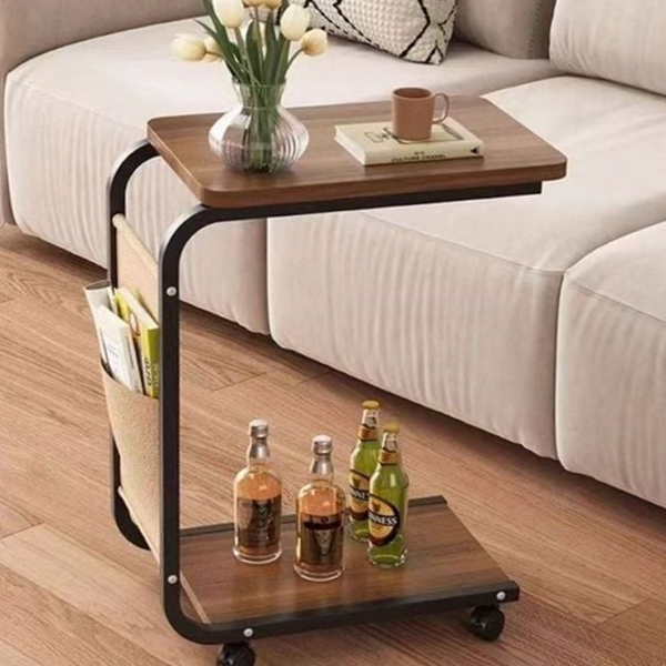 바퀴형 이동식 사이드 테이블 모던 침대 사이드 테이블 협탁 다용도