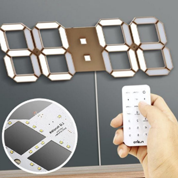 인테리어 벽걸이 led 시계 스마트 무소음 시계 디지털 무소음 - 상품 이미지