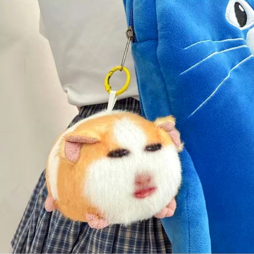눈 화장한 돼지 이모티콘 인형 키링 반전 매력 쓸데없는 웃긴 선물 마니또 친구 생일 - 상세 이미지 2