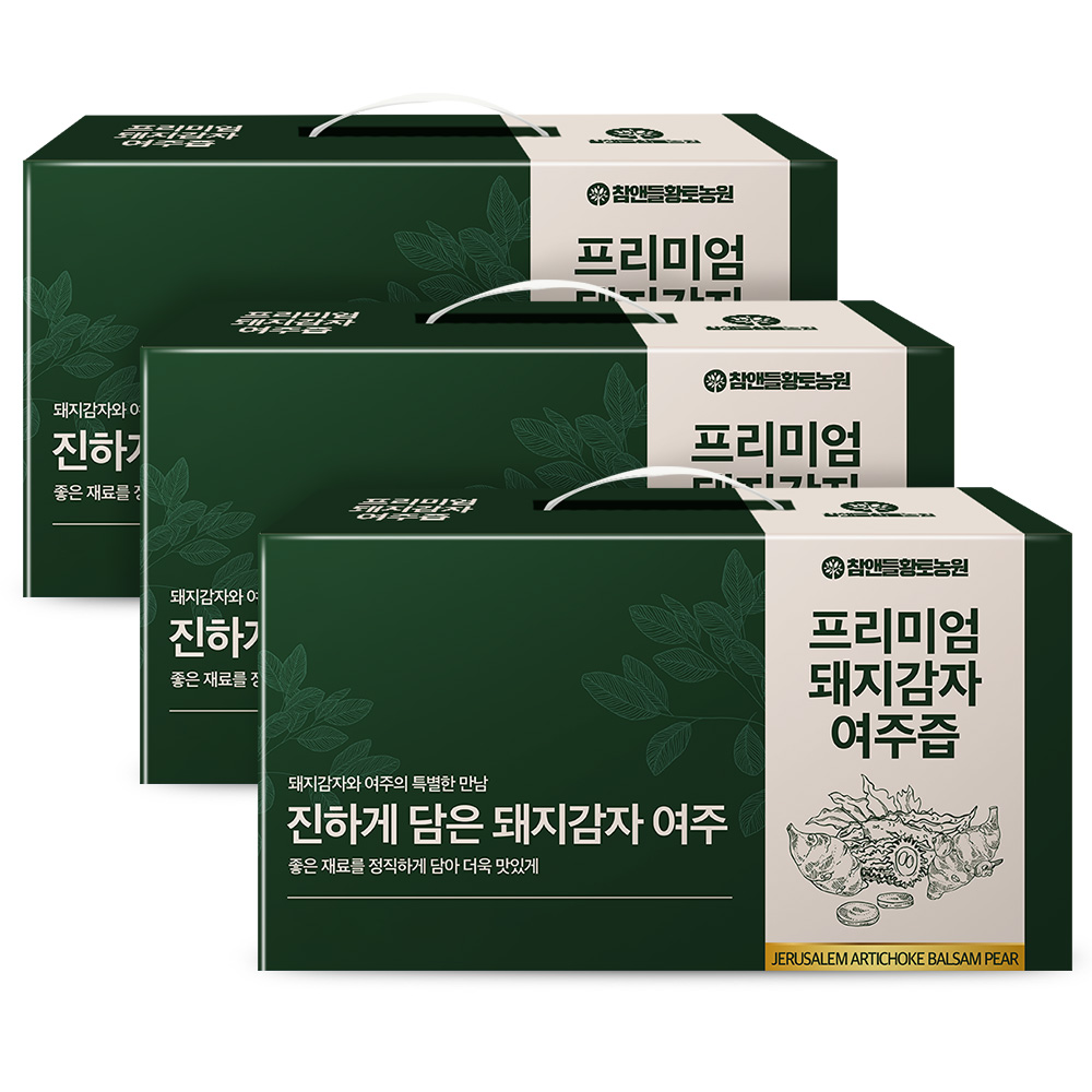 [3+1] 참앤들황토농원 프리미엄 국내산 돼지감자즙 여주즙 30포, 3개 - 상품 이미지