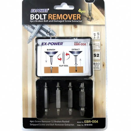 EX POWER 볼트리무버 EBR 004 4PCS 볼트 제기 스 크류 드라이버 공구 해제