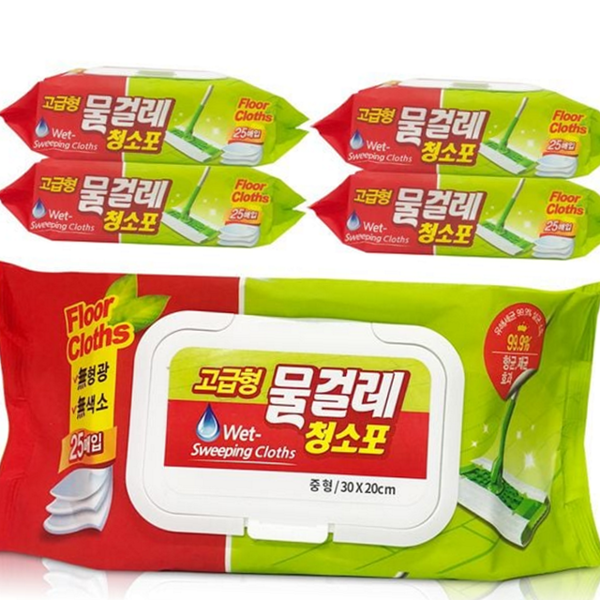 일회용 물걸레 청소포 엠보싱 청소용 물티슈 30x20cm 다용도 바닥 중형 - 상품 이미지