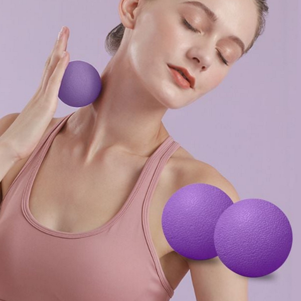 지압 더블 마사지 볼 휴대용 셀프 마사지 볼 발바닥 전신 - 상품 이미지