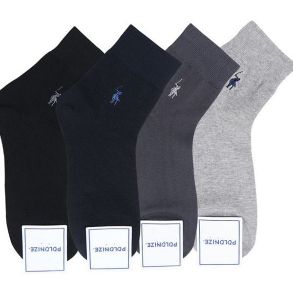 비즈니스 남성 단목 양말 정장 남성 신사 양말 5켤레 사계절 - 상품 이미지