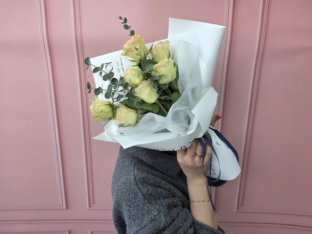 유스풀몰 로맨틱 파스텔 장미 한다발(포장포함) 꽃 생화택배