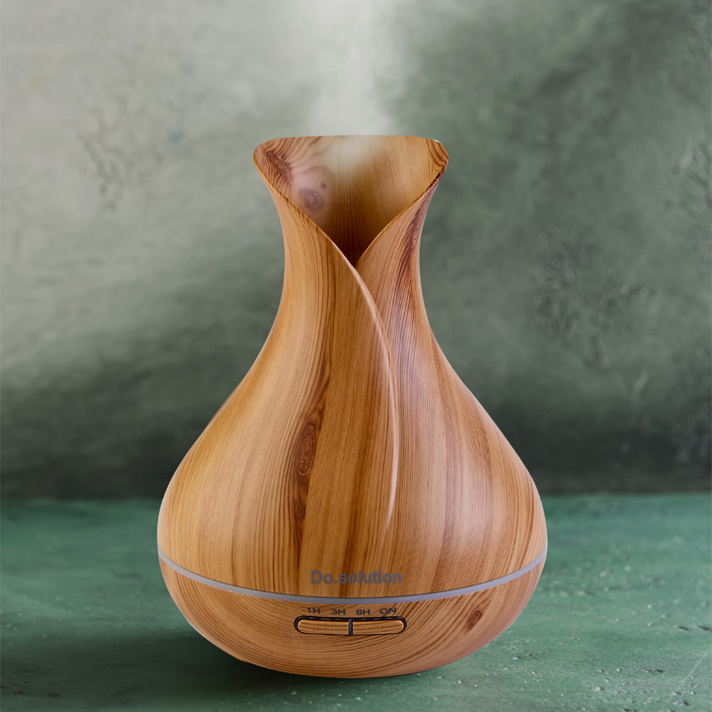 호리병 우드 LED 초음파 가습기 400ml 저소음 탁상용 인테리어 사무실용 상세 이미지 2