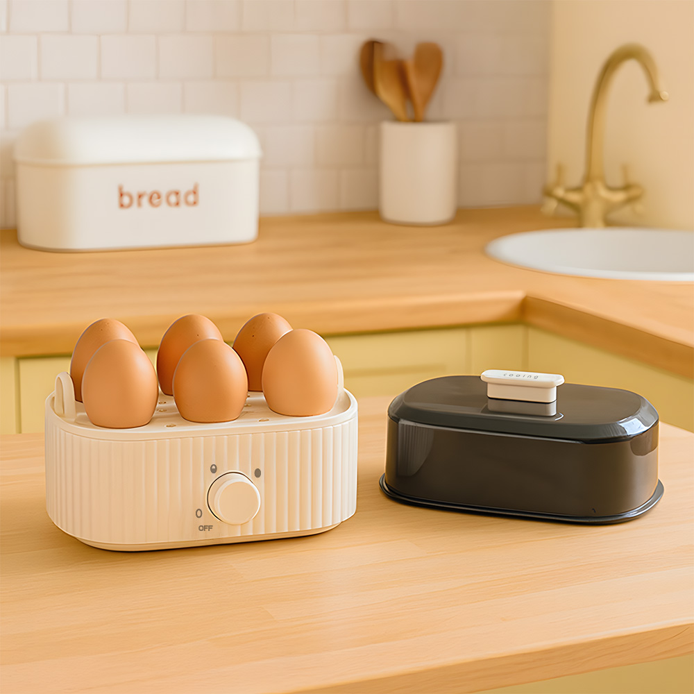 쿠잉 계란찜기 EB-06CR 에그쿠커 멀티쿠커 계란삶는기계 전기찜기