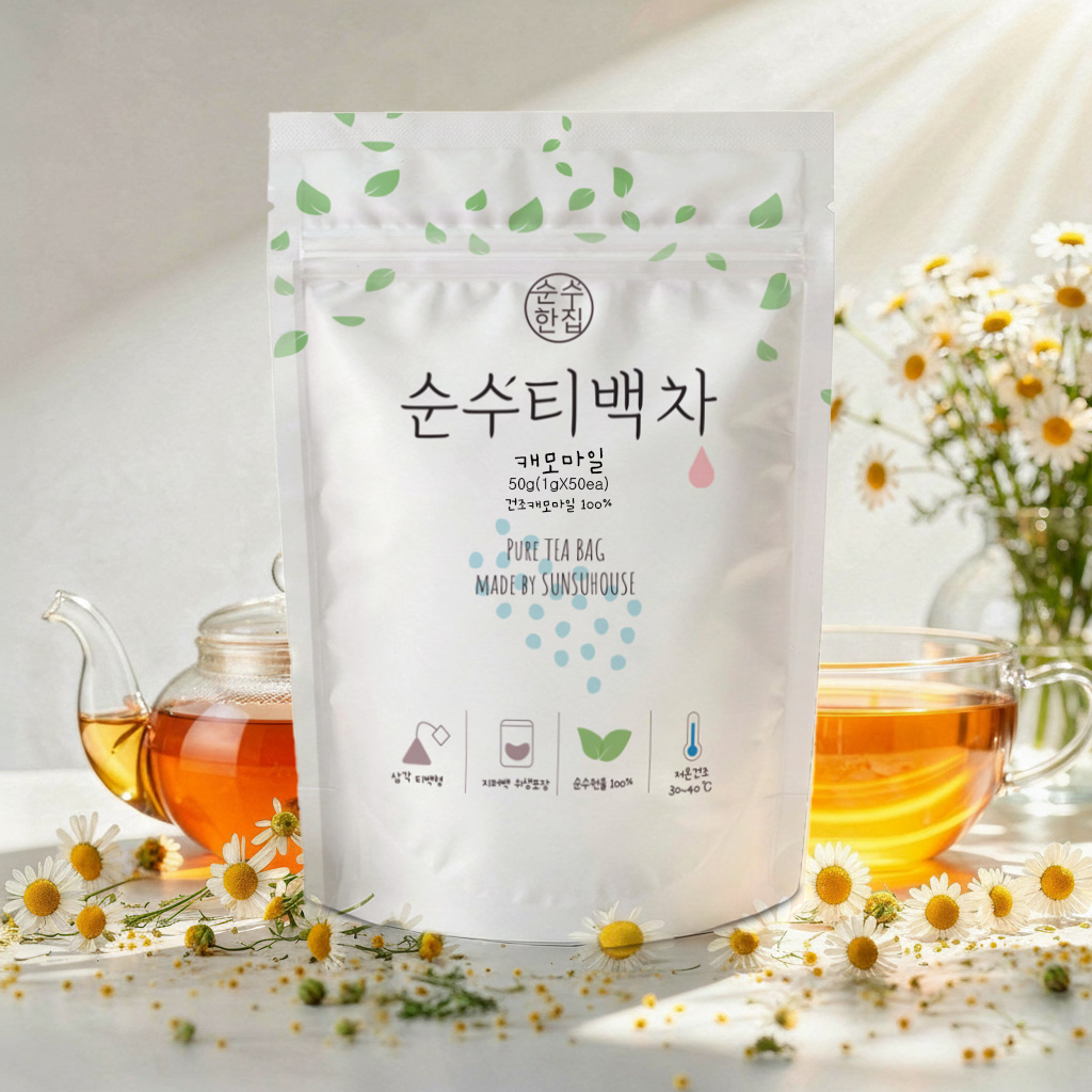 순수한집 캐모마일 차 카모마일티 티백 50개입 이미지 1