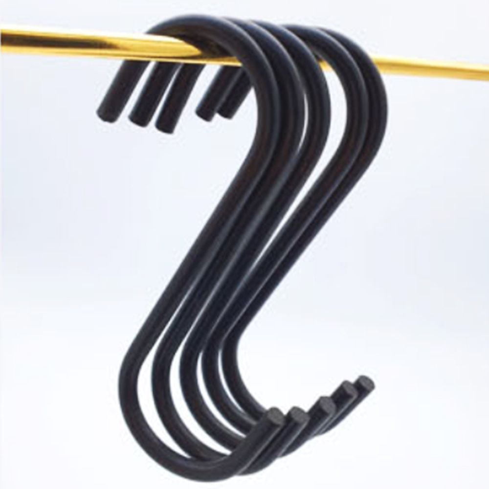 S고리 주방 소품걸이 행거 고리 블랙 10cm - 상품 이미지
