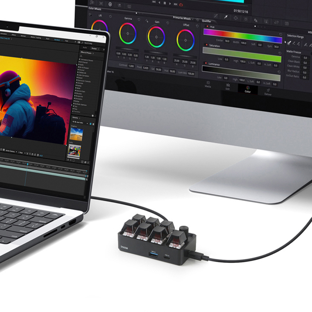 아이노트 75 적축매크로 7키 + 6in1 C to hdmi 멀티 젠더 USB SD PD - 상세 이미지 3