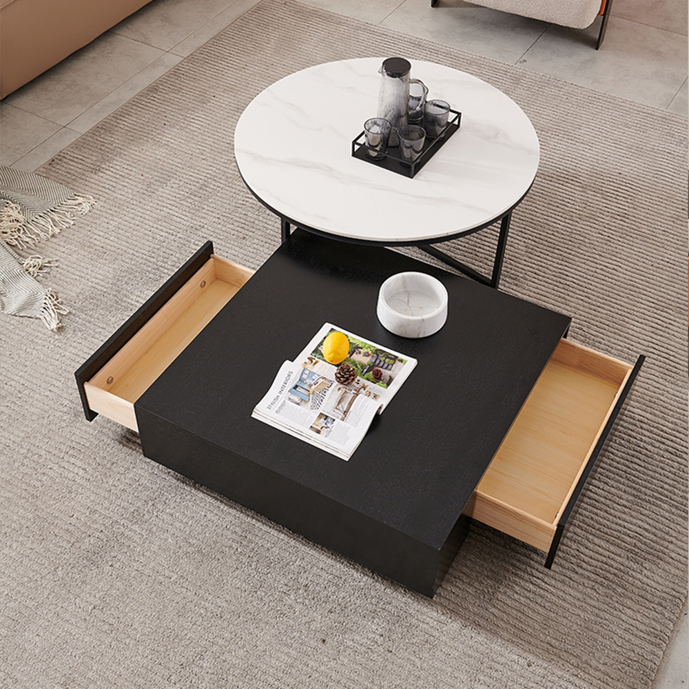 홈퍼니처 원목 거실 테이블 12 (70cm+80cm) - 상품 이미지