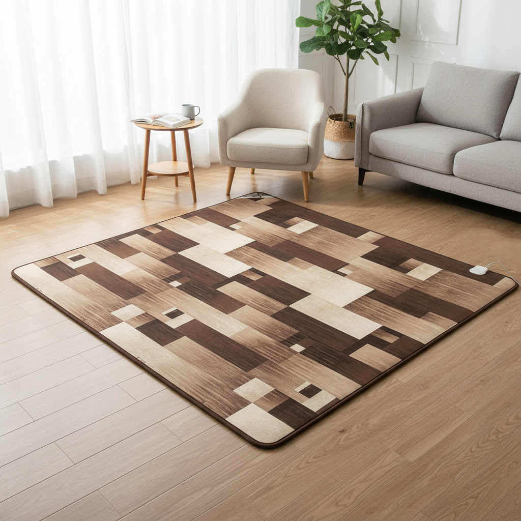 신일전기장판 탄소매트 EMF 전자파없는 아기 특대형 거실, 230x183, 브라운