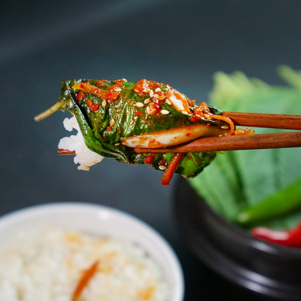 깻잎장아찌 생 깻잎김치 양념 무침 깻잎지 500g - 상세 이미지 3