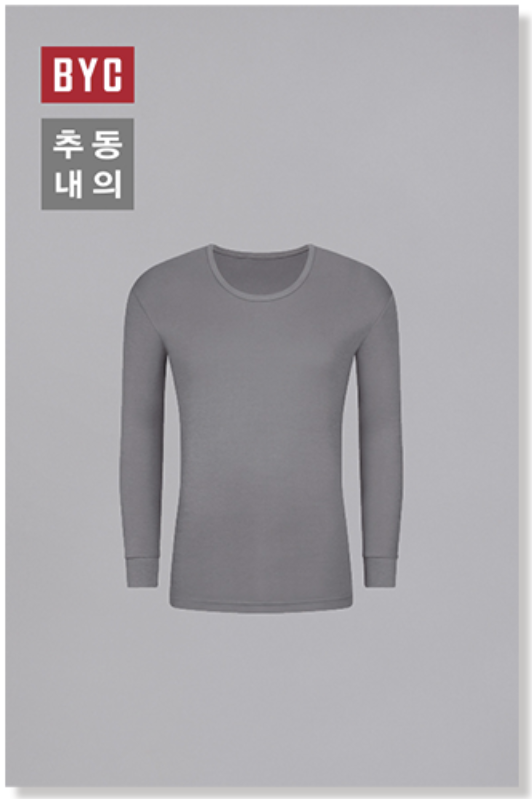 비와이씨 60수 순면100 내의 남성 9부 상의 dcs00 - 메인 이미지
