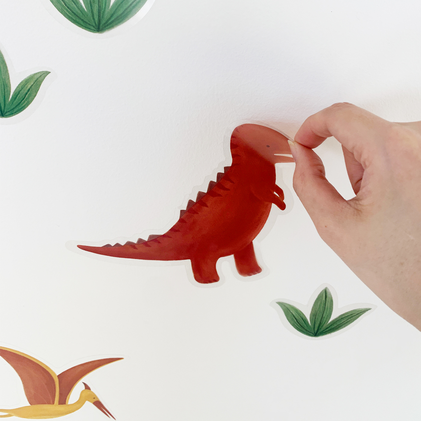 1+1 아카시아봉봉 국내제작 아기방 벽지 공룡 포인트 스티커 시트지 6장세트