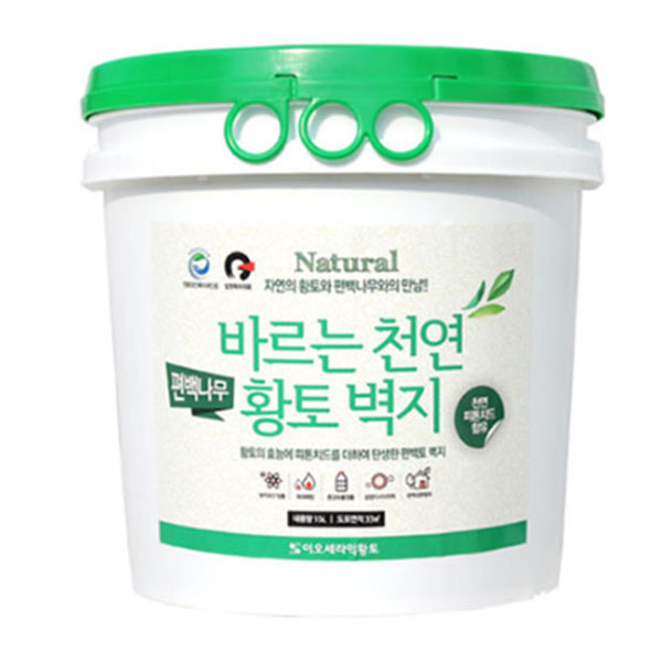 이오세라믹황토 바르는 천연 편백나무 황토벽지 16L (10색상) 도포면적 49m제곱 - 상품 이미지
