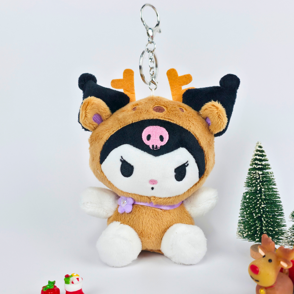 산리오 인형키링 꽃사슴 루돌프 코스튬 가방고리 헬로키티 시나모롤 포차코 성수동 팝업 키홀더 - 상세 이미지 4