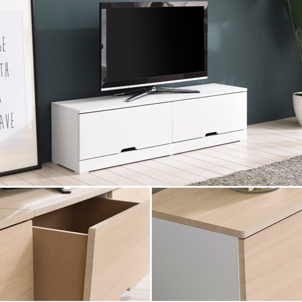 (착불) 거실 서랍장 티비 TV 받침대 미니 수납장 1200 - 상품 이미지