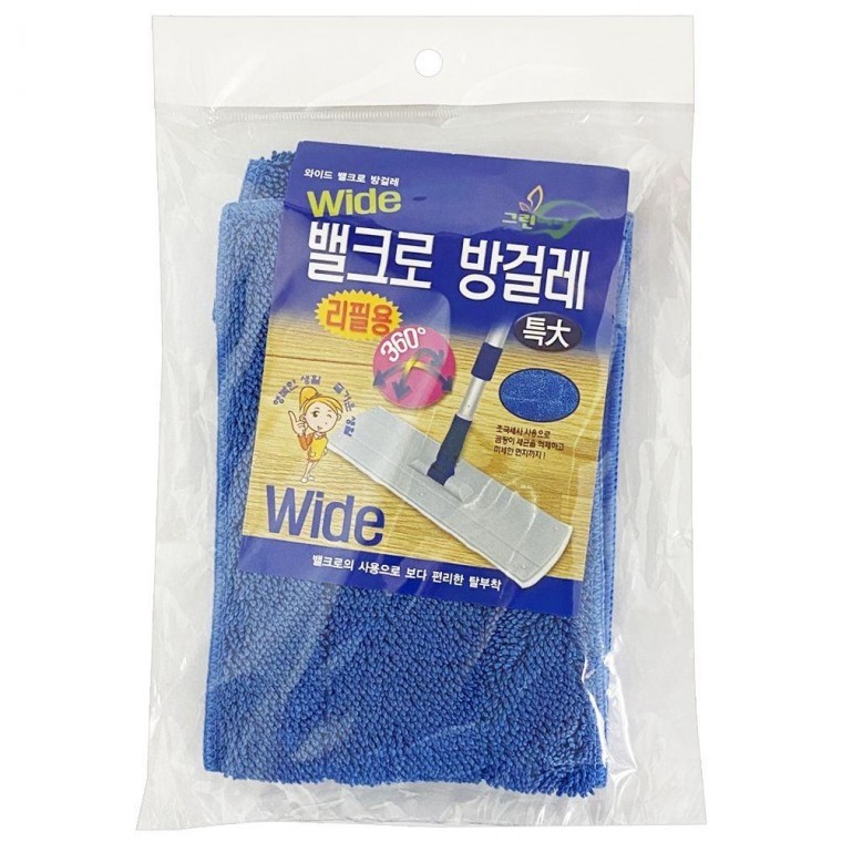 비젼 Wide 찍찍이 방걸레1p (특대 리필 9565)초극세사 - 상품 이미지