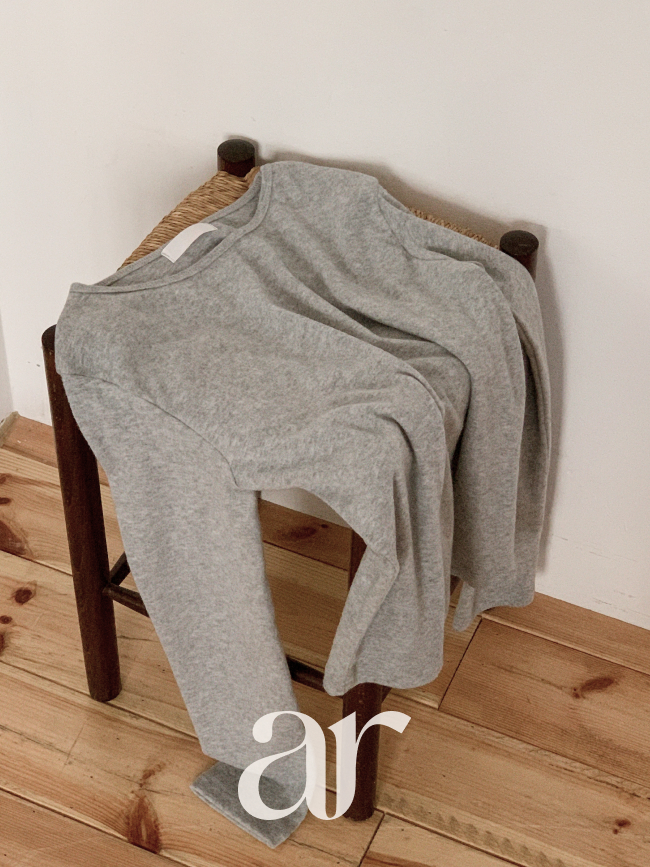 겉기모 라운드 긴팔 티셔츠 ts4810 - 상세 이미지 5