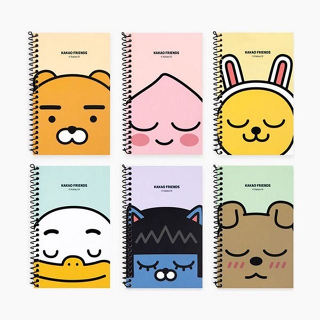 카카오프렌즈 원링 좌철 수첩 어피치 - 상품 이미지