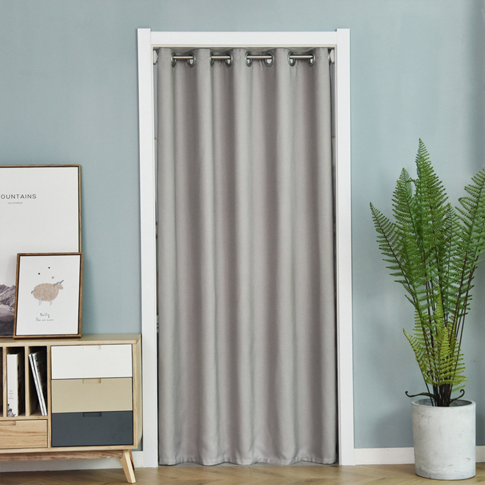 4중효과 방풍 중문 암막커튼235cmX150cm [압축봉 포함](4color) - 상품 이미지