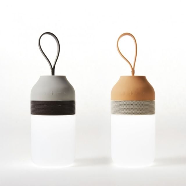 파우트 휴대용 LED 블루투스 스피커 1.5W EARS2 크림색/76.5x76.5x152mm (1개) - 상품 이미지