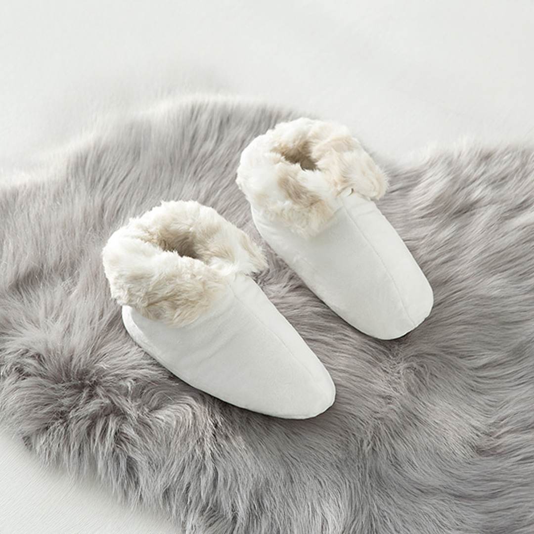 실내화 JOHN LEWIS 털 슬리퍼 255 화이트 5876.3373