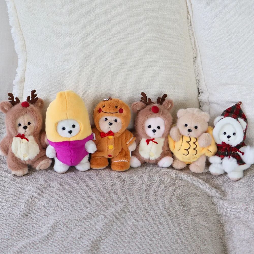 테디테일즈 레나베어 크리스마스 키링 XS 크리스마스 망토 곰 돌이 애착 인형