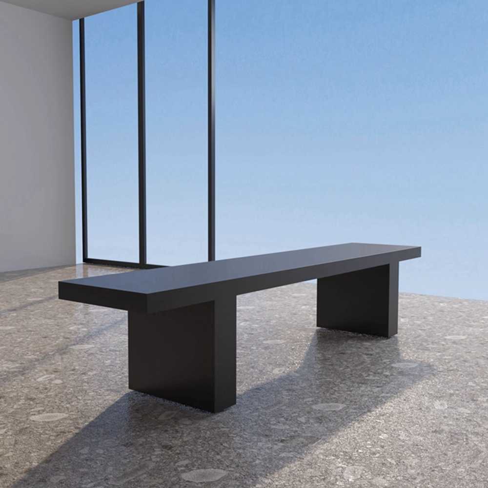원목 장의자 벤치형 우드 의자 인테리어 가구 엔틱 100x35x45cm 월넛 - 상품 이미지