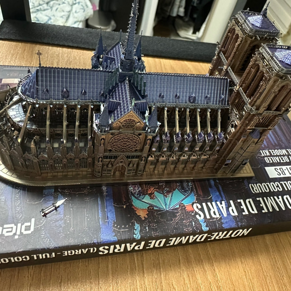 피스쿨 3D 메탈퍼즐 입체퍼즐 노트르담 대성당 랜드마크 모형 DIY 조립 키트 이미지 6