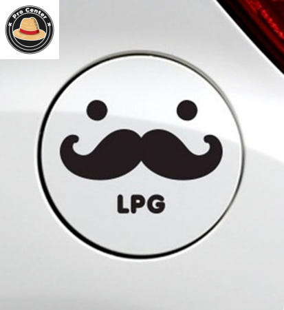 김프로센터 수염 LPG 블랙 깔끔한차량스티커 유리스티커