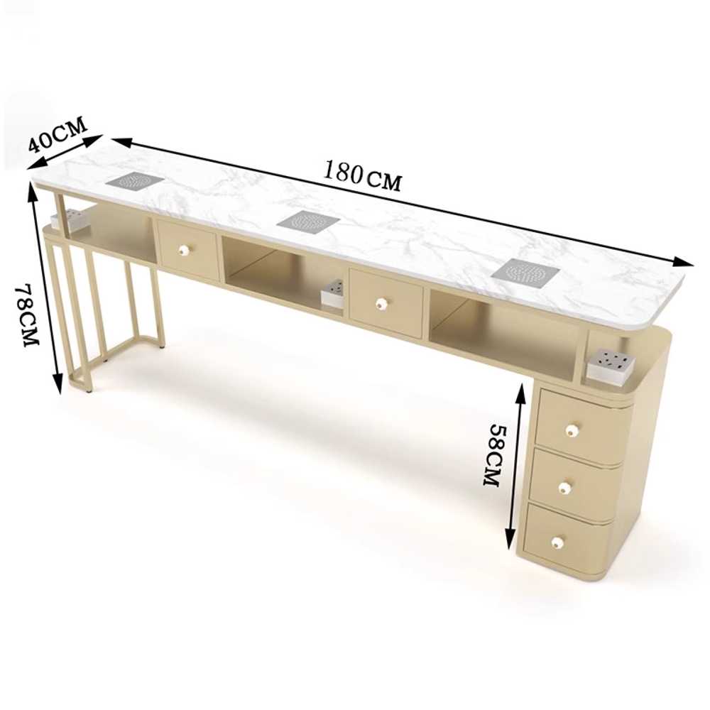 네일책상 시술 작업대 흡진기 탈부착 하이그로시 가구 85cm - 상세 이미지 4