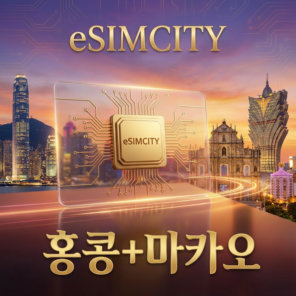 [즉시발송] 홍콩 마카오 2개 이심 eSIM 3일 5일 7일 10일 무제한 500MG 1GB 2GB 3GB 5GB e심 구매후 즉시발송 - 상품 이미지
